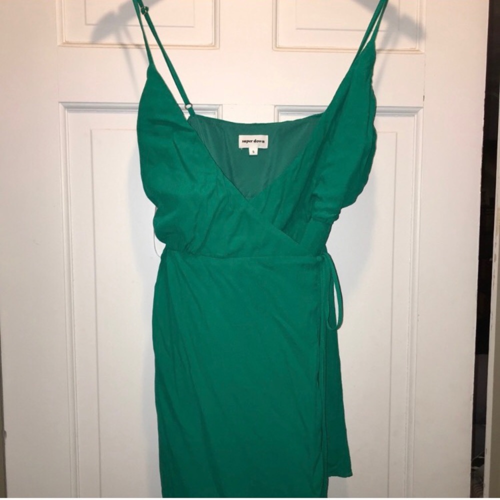 NEW green wrap dress